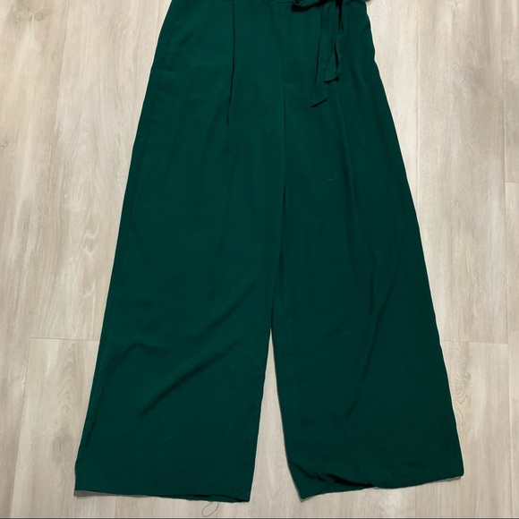 Forever 21 Emerald Dark Green Jumpsuit Sz L - Picture 5 of 10